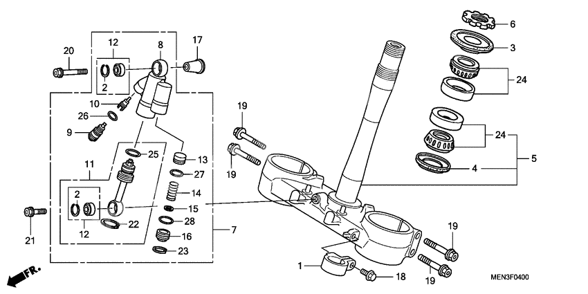 Steering stem