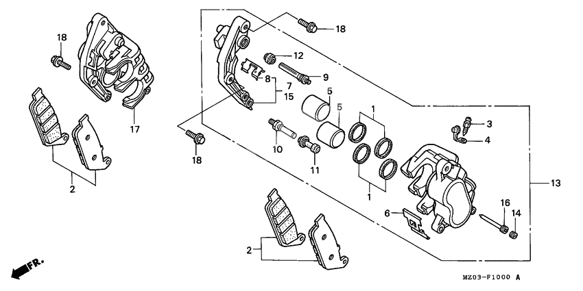 Front brake caliper