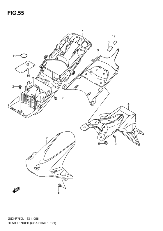 Rear fender              

                  Gsx-r750l1 e21
