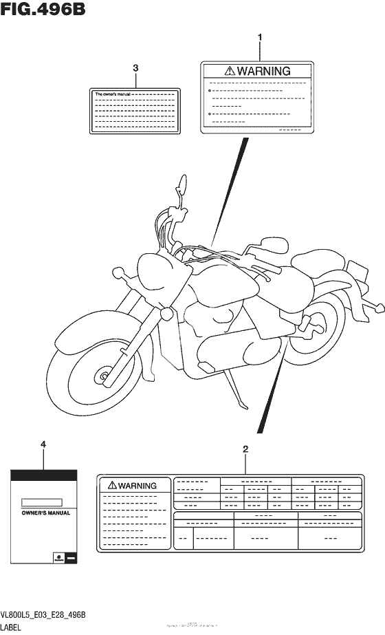 Информационные наклейки (Vl800L5 E33)