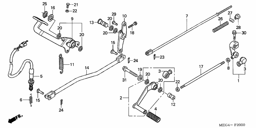 Brake pedal assy