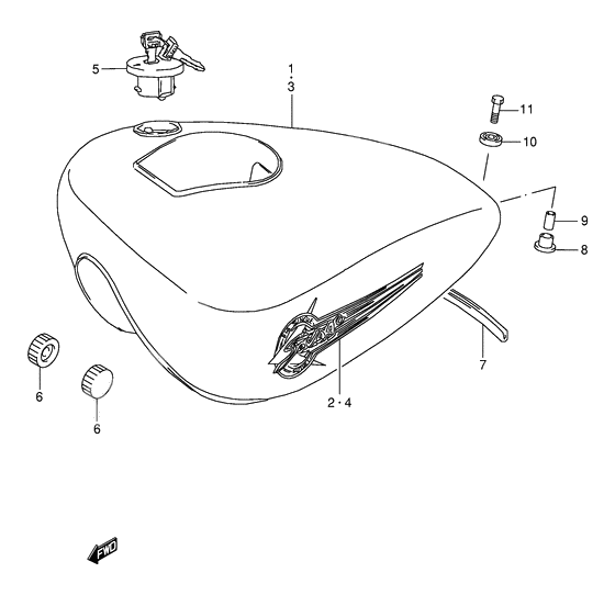 Tank fuel              

                  Model t/v/w/x