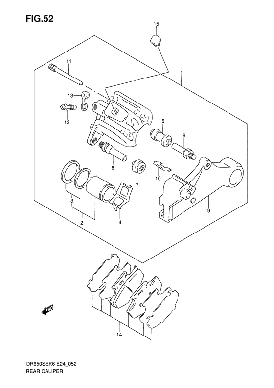 Rear caliper