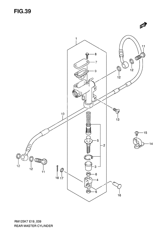 Rear master cylinder