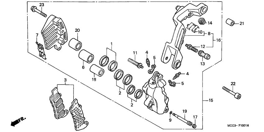 Front brake caliper              

                  2