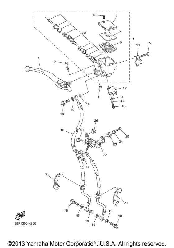 Front master cylinder