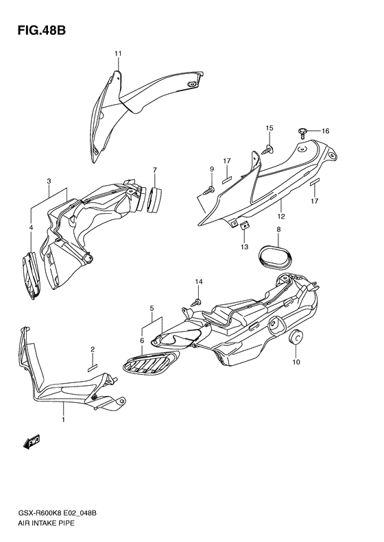 Air intake pipe              

                  Model l0