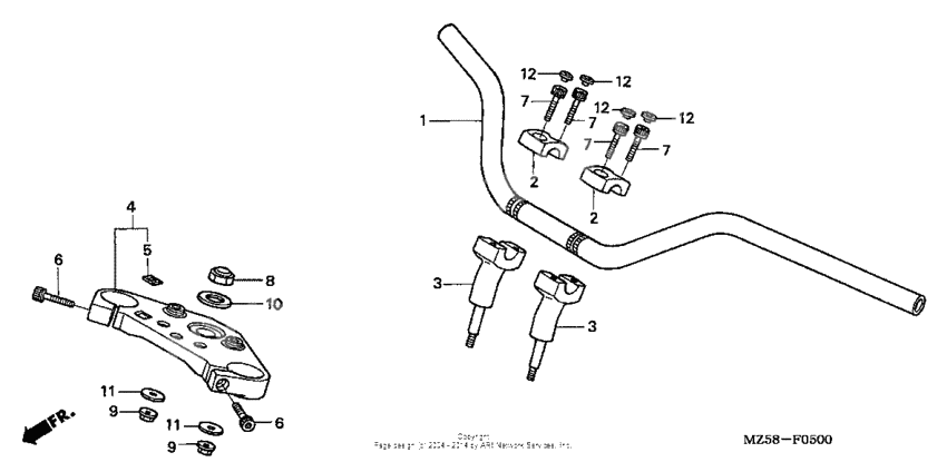 Handlebar + top bridge