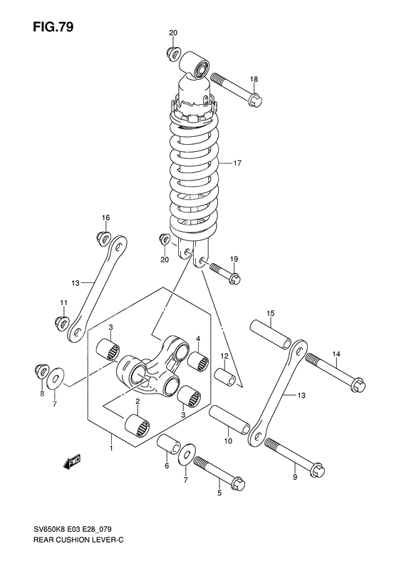 Rear cushion lever