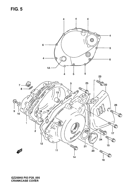 Crankcase cover ass`y (v