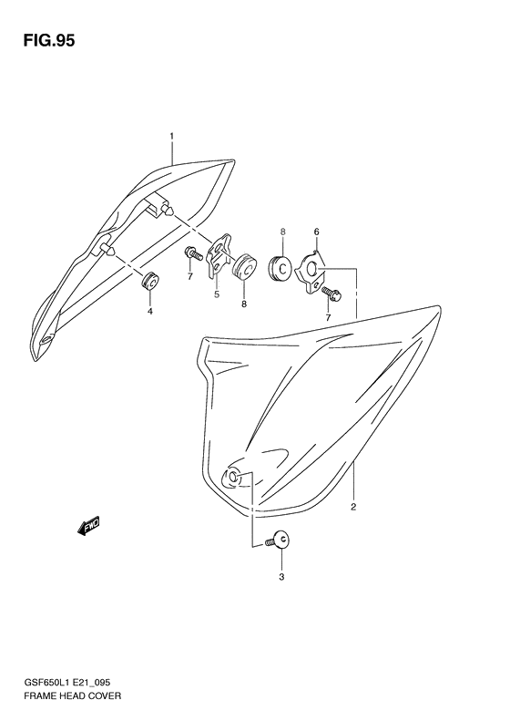 Frame head cover              

                  Gsf650l1 e21