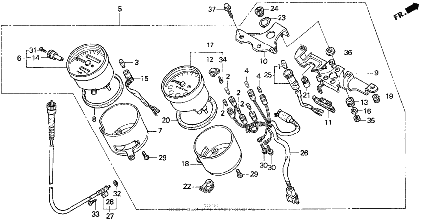 Speedometer + tachometer