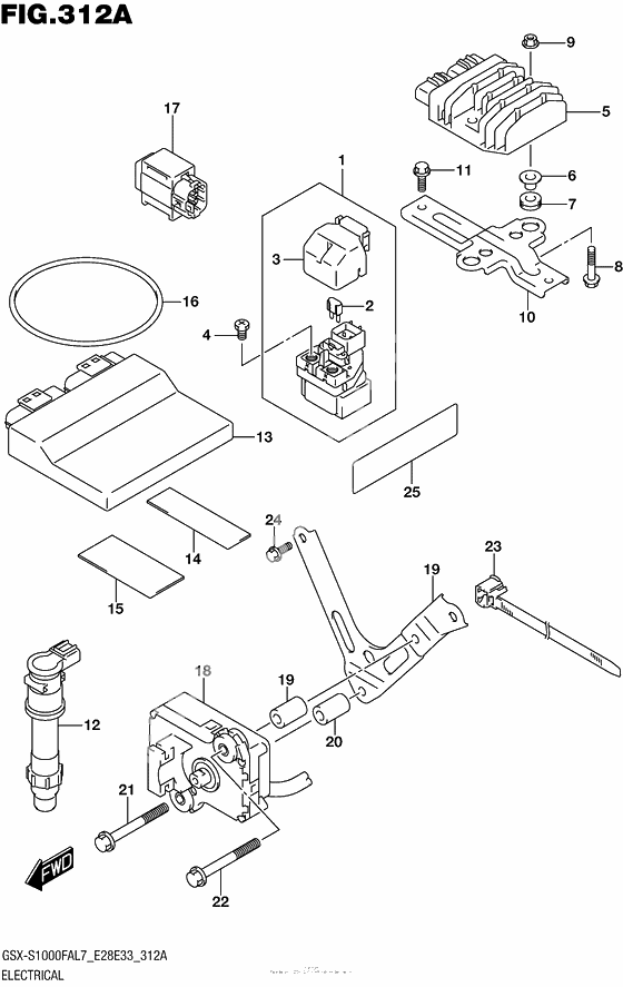 Электрооборудование (Gsx-S1000Fal7 E28)