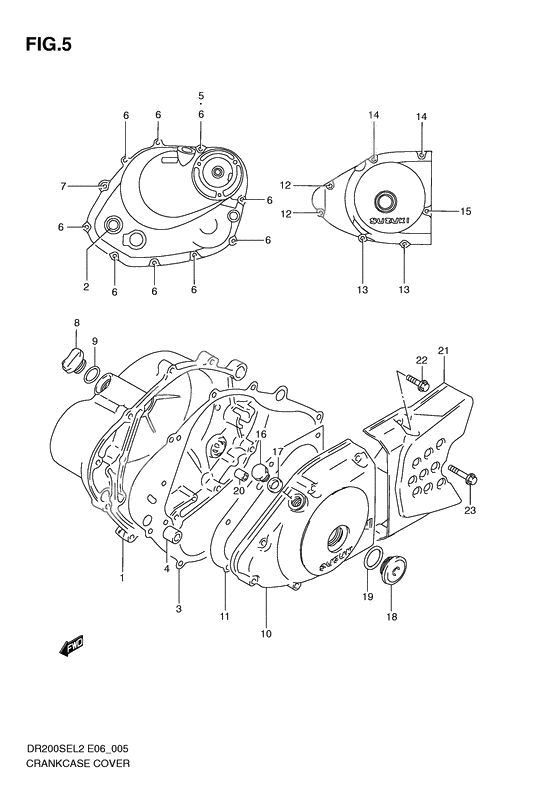 Crankcase cover ass`y (v