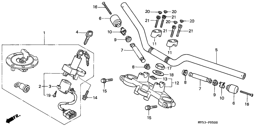 Handle pipe/top bridge