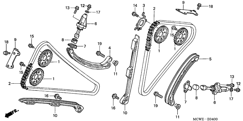 Cam chain/tensioner