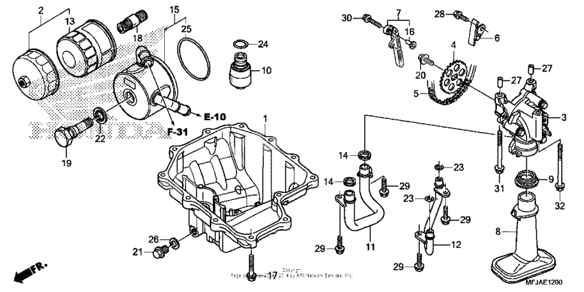 Oil pan + oil pump