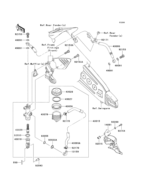 Rear master cylinder