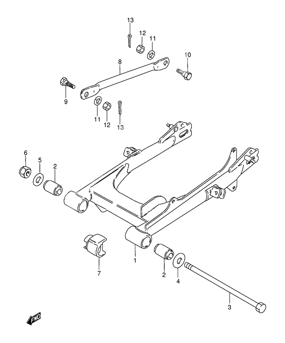 Rear swinging arm              

                  P36