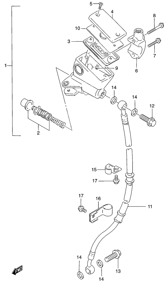 Front master cylinder