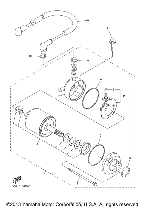 Starting motor