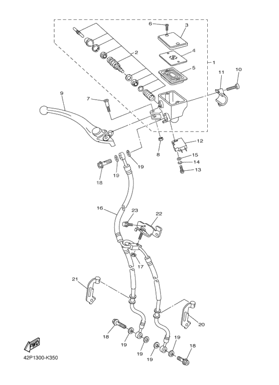 Front master cylinder