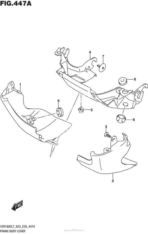 Нижняя накладка радиатора (Vzr1800L7 E28)