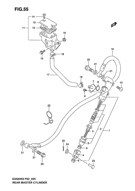 Rear master cylinder              

                  Model k3