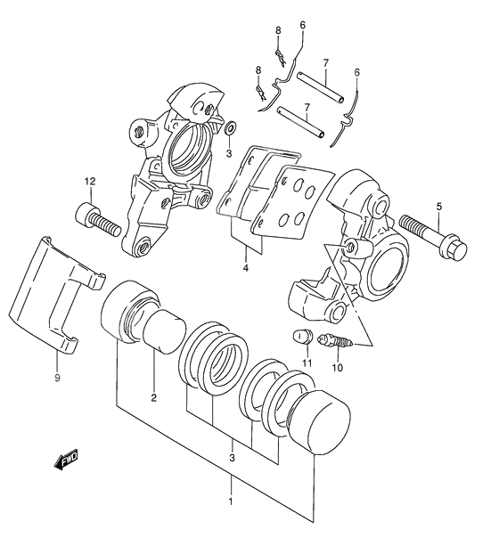 Rear caliper              

                  Model x/y/k1