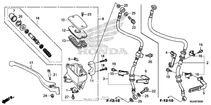 Front brake master cylinder (1)