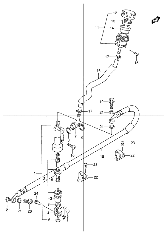 Rear master cylinder