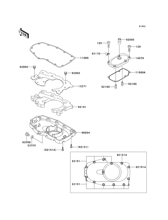 Breather cover/oil pan