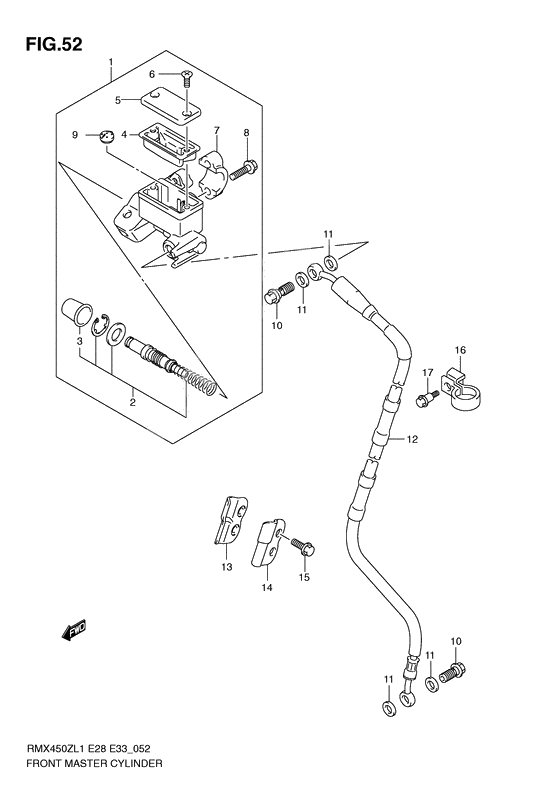 Front master cylinder