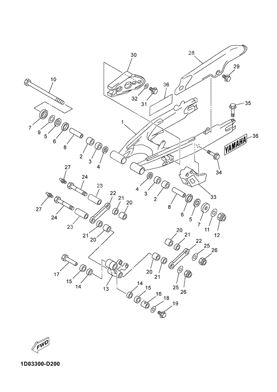 Rear arm