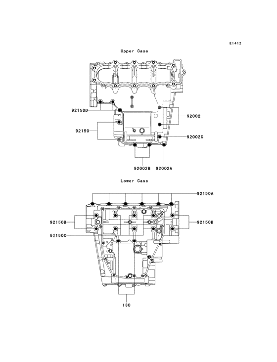 Crankcase bolt pattern