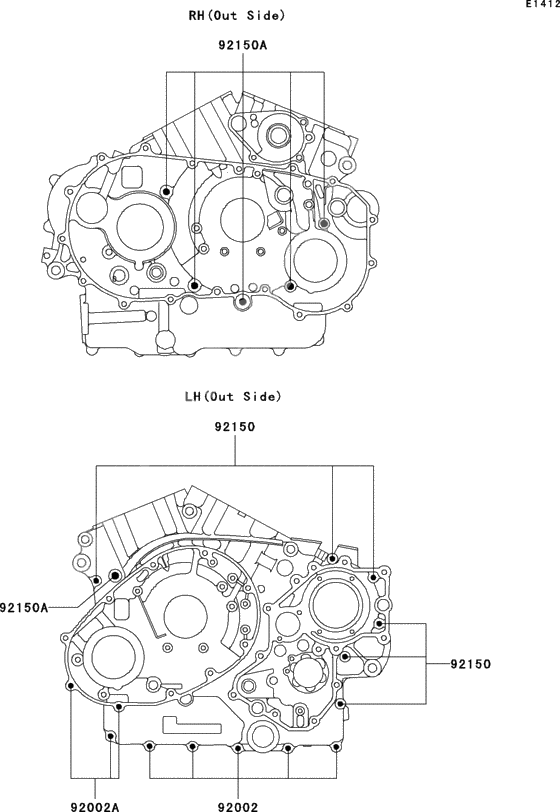 Crankcase bolt pattern