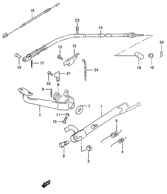 Stand - rear brake