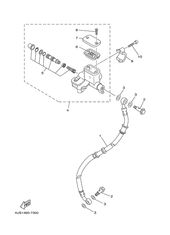 Front master cylinder