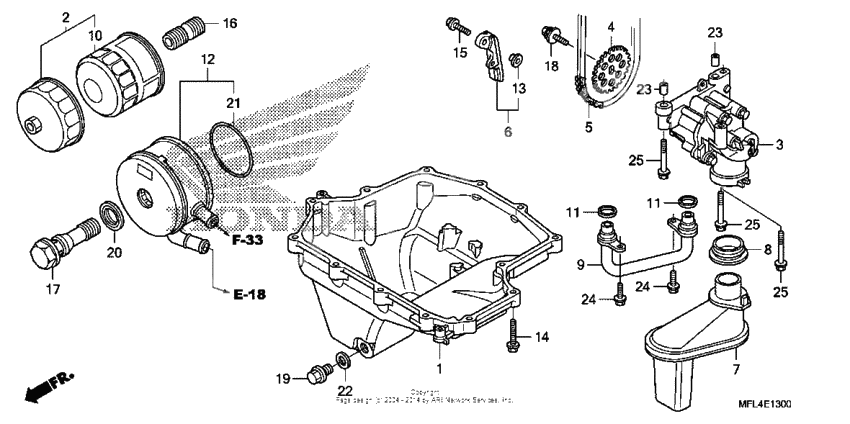 Oil pan + oil pump