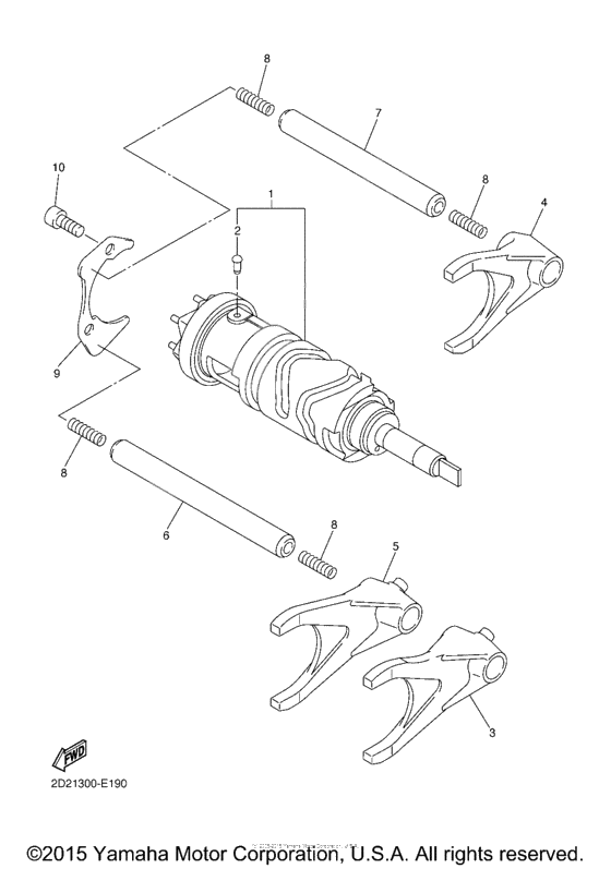 Shift cam fork