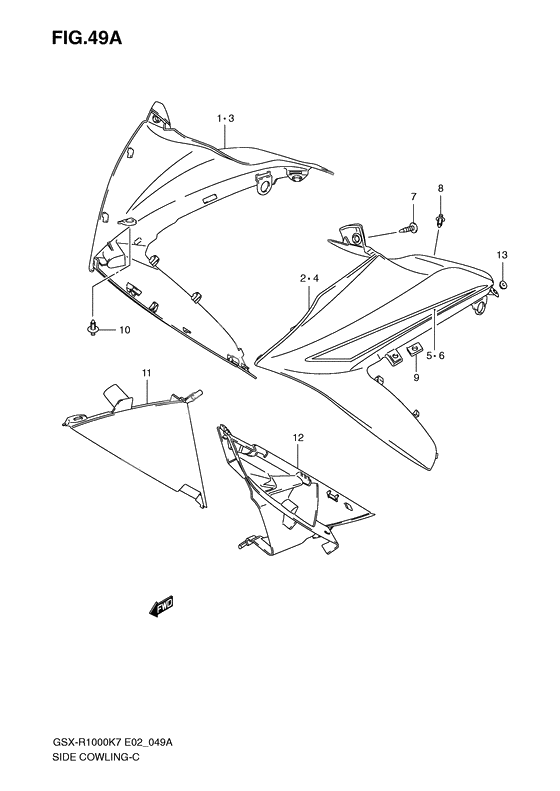 Side cowling              

                  Model k8