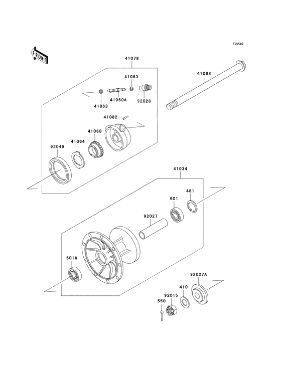 Front hub