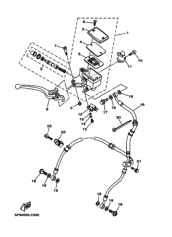 Front master cylinder
