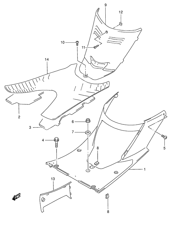 Rear leg shield              

                  Model x/y