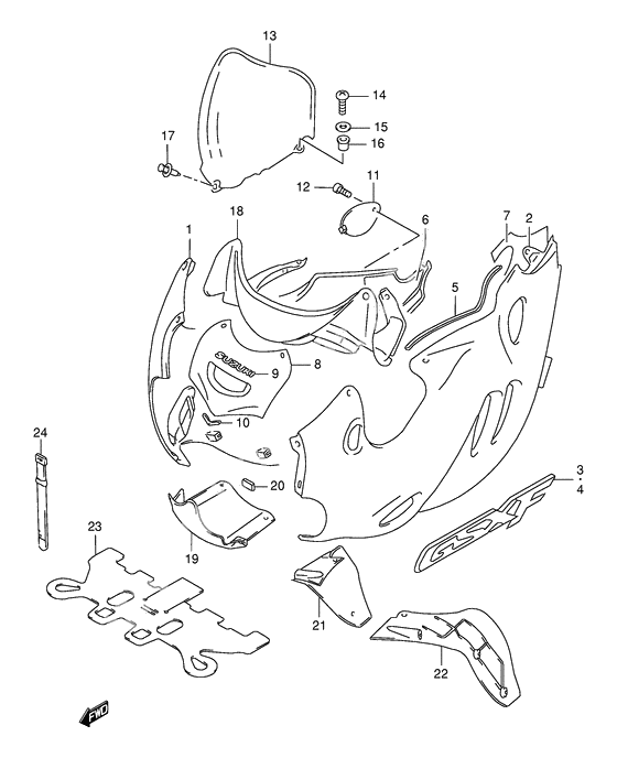 Cowling body              

                  Model y