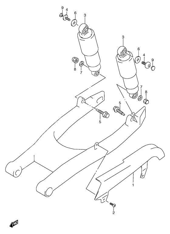 Rear shock absorber