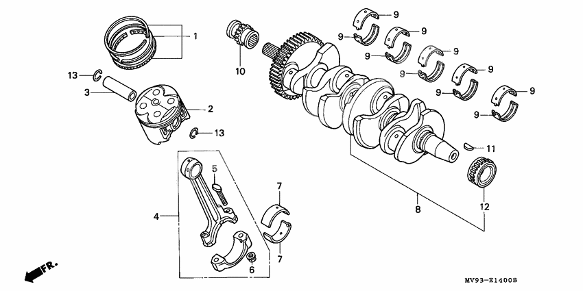 Crankshaft/piston
