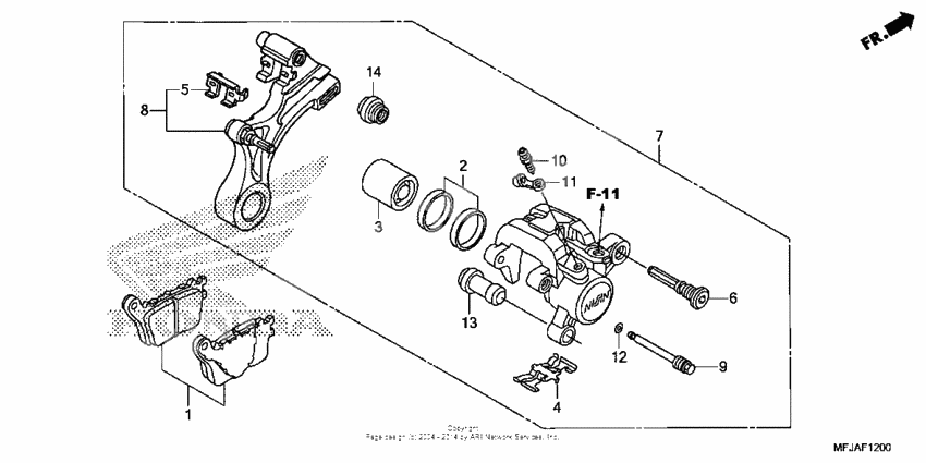 Rear brake caliper (cbr600rr)