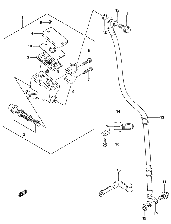 Front master cylinder