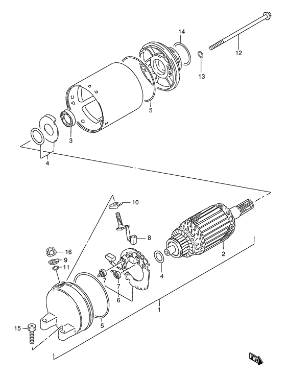 Starting motor